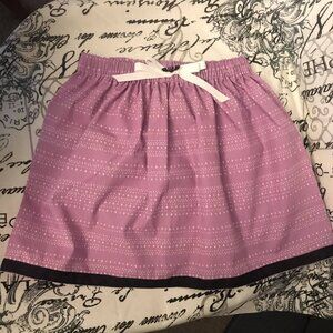 Purple Elastic Waist Skirt